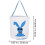 Canvas Candy Bag with Rabbit Pattern, 22x22x26 cm, for Easter Candy Storage and Home Organization 2