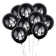Palloncini Halloween in lattice nero 60 pezzi Design fantasma per la decorazione della festa