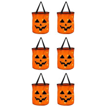 Seau à bonbons à la citrouille d'Halloween avec lumière LED pour fête de bonbons ou de friandises