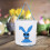 Canvas Candy Bag with Rabbit Pattern, 22x22x26 cm, for Easter Candy Storage and Home Organization 3