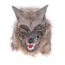 Máscara de lobo lobisomem fantasia de silicone flexível realista para adultos Halloween