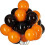 Pacote de 200 balões de Halloween, balões de látex pretos laranja de 10 polegadas para decorações de festas 1