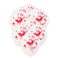 Conjunto de balões de Halloween com 48 unidades de balões de látex com impressão manual sangrenta para decoração de festa