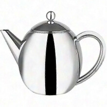 Insulated Teapot with Infuser, 2L Double Wall Stainless Steel, 1.2L Capacity, No Spill Spout, EU Compliant