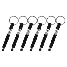 6 PCS Llavero Stylus Pen Llavero de pantalla táctil capacitiva para tabletas Teléfonos Universal