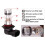 2x 9005 HB3 6000K 100W 2323 LED-projector mistlampen wit 3