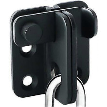 Gate Latch Slide Bolt Lock for Barn Cabinet Pet Cage, Stainless Steel Matte Black