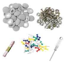 Headliner Repair Kit 60 Pcs Gray, Universal Sagging Roof Lining Fix, Compatible with Car Truck Caravan Bus, With Screwdriver Tape Measure