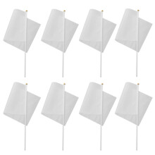 50 Pcs White Polyester Handheld Flags for DIY Decorations Parades Events