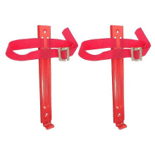 2 Pack Heavy Duty Iron Fire Extinguisher Wall Bracket, Adjustable Strap, compatible with 2kg 3kg 4kg Extinguishers, For Home Office Industrial Use