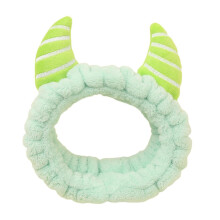 Halloween Devil Horn Headband for Women Girls - Polyester Headwear, 3 Colors, Adjustable 55-60cm Hairband