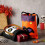 Pacote com 4 sacolas de lona para Halloween de 10 x 7 polegadas, sacolas reutilizáveis de doces ou travessuras 4