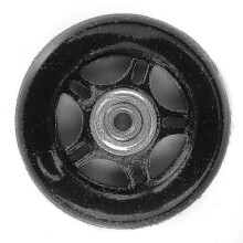 Zapasowe tylne koła 76 mm kompatybilne z zestawem 2 sztuk Razor PowerRider w kolorze czarnym