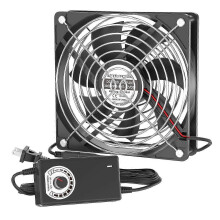 Ventilador de velocidad ajustable impermeable IP67 con alimentación de CA de 120 mm para ventilación de tienda de cultivo