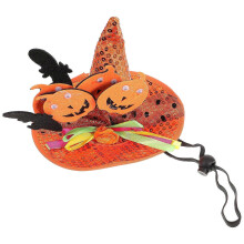 Tocado de Halloween para mascotas, accesorio de disfraz de tela naranja para gatos y perros