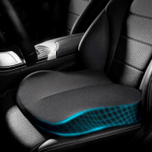 Ergonomic Orthopedic Memory Foam Car Driver Seat Cushion, 10cm Thick Portable Booster Cushion for Lower Back Pain Relief