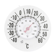 Window Thermometer, No Battery Required Pointer Type, Indoor Outdoor Clear Reading, -40-60/-40-140F, with Suction Cup