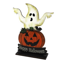 Halloween Wooden Ghost Pumpkin Decoration for Party Haunted House Yard