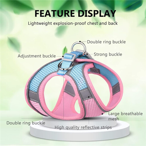 No-Pull Dog Harness – Adjustable Reflective Breathable Mesh Safety Harness 2