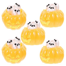 Halloween Skull Pumpkin Miniatures 10Pcs Resin Ornaments for Party Decoration