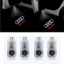 kpl pakkaus, yhteensopiva Audin logoprojektorivalojen kanssa A4L/A5/A6L/A7/A8L/Q3/Q5/Q7 -malleihin – sisäänkäynti- ja tunnelmavalaistu