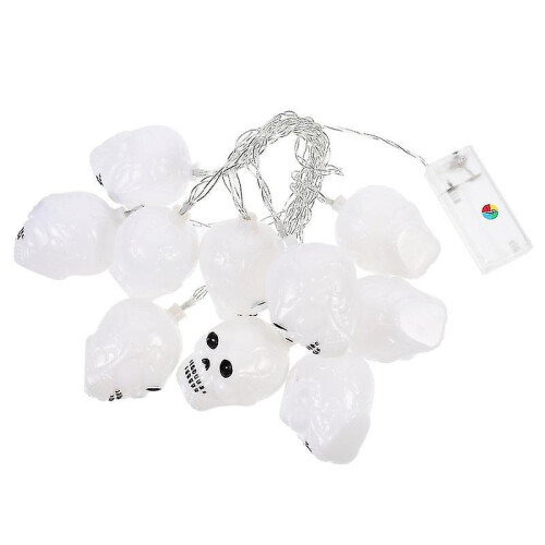 Halloween Light String, White, 98.25in, Battery Operated, AA, 3V 6W 7lm 1