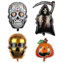 Halloween Skull Balloons 40 Pack Aluminum Foil Balloons Day of the Dead Party Decorations