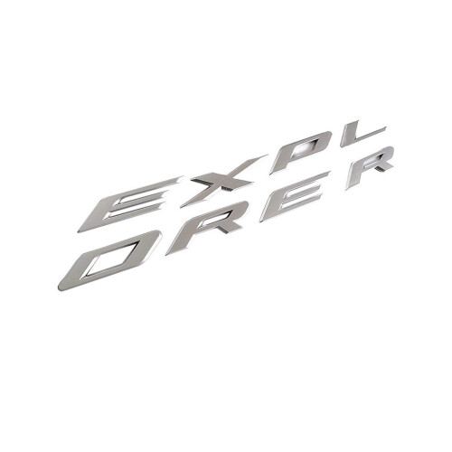 Explorer Car Emblem Front Hood Emblem 3D Letters Explorer Sticker for Explorer 2011-2019 (Bright Silver)