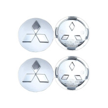Pieces 60mm Hub Center Caps Compatible with Mitsubishi, Alloy Wheel Emblem, Durable and Stylish Hub Cover
