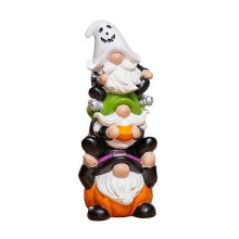 Halloween Stacked Arhat Gnomes Statue Resin Boho Home Ornament Courtyard Garden Decoration