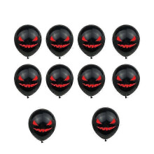 Set di palloncini di Halloween di lunga durata da 20 pezzi, decorazioni per feste in lattice nero con impronte di mani da 12 pollici