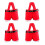 Non-woven Kerstbroek Kerstzakken, Rood, 4-Pack, S/M/L, Snoepcontainer 1