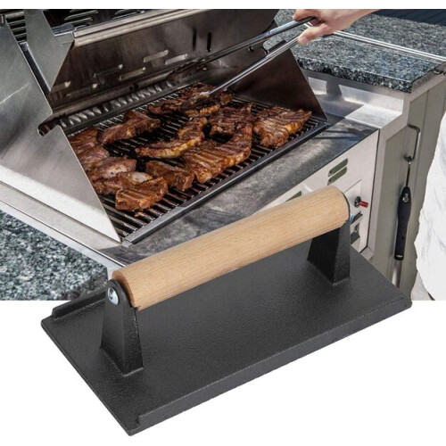 Cast Iron Meat Press Cast Iron Material 1 Piece Home Fried Steak Meat Press Tool 1