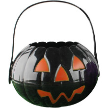Seau Ă friandises pour Halloween, Mini porte-bonbons Ă la citrouille Portable pour enfants