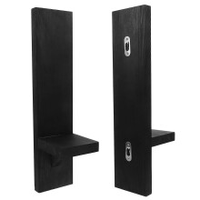 Wall Mount Candle Sconces 2Pcs Black Wooden Gothic Style Wall Decor for Bedroom