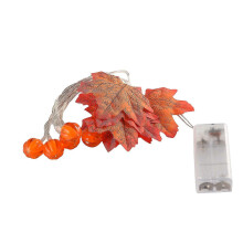 Guirlande lumineuse citrouille érable Halloween, abat-jour PS, transmission 90 %, piles, décoration fête jardin intérieur