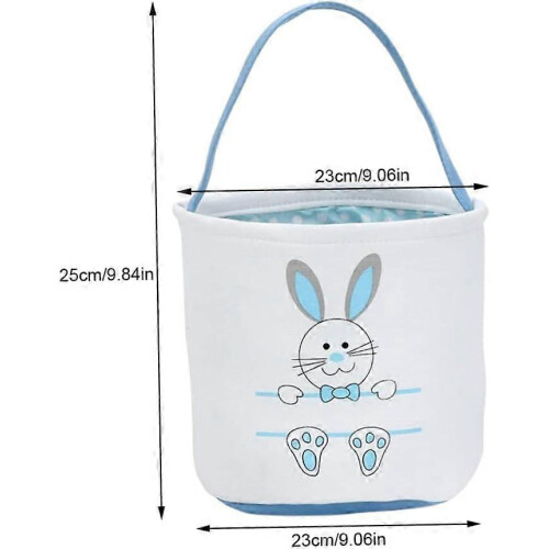 Easter Candy Basket Canvas for Kids Storage 25x23x23 cm 2
