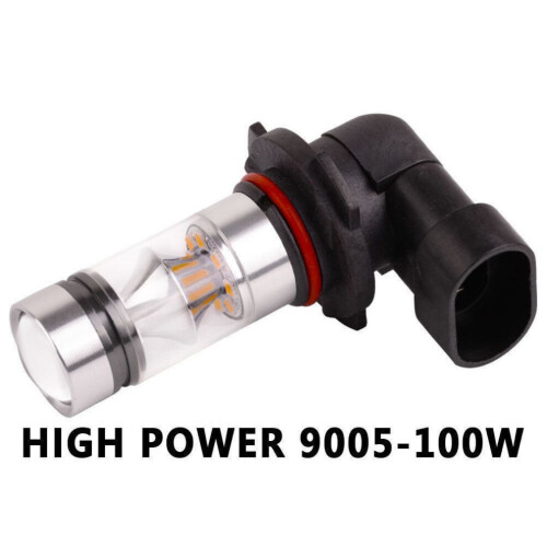 2x 9005 HB3 6000K 100W 2323 LED-projector mistlampen wit 1