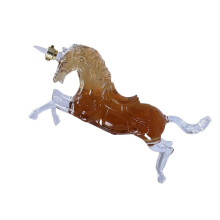 Carafe à whisky en forme de cheval, bouteille de vin vide en verre pour le stockage d'alcool, décorative