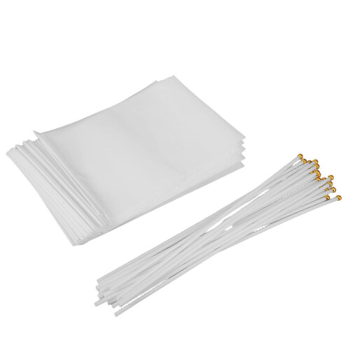 50 Pcs White Polyester Handheld Flags for DIY Decorations Parades Events 2