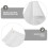 50 Pcs White Polyester Handheld Flags for DIY Decorations Parades Events 4