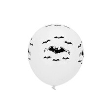 Palloncini in lattice modello pipistrello di Halloween bianchi, 100 pezzi, decorazioni per feste