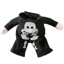 Dog Skeleton Halloween Costume Soft Glow in Dark Loose Fit Pet Clothes