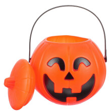 Seau à bonbons à la citrouille, rangement Portable pour bonbons ou friandises d'Halloween avec poignée