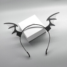 Diadema de Halloween, talla única, diadema de murciélago con purpurina negra, accesorio para disfraz de bruja