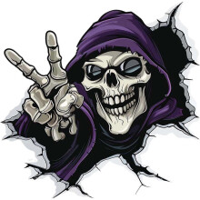 Halloween schedel autosticker - waterdichte krasbestendige PVC verwijderbare autoraamsticker