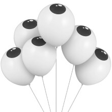 Eyeball Balloons White Latex 100Pcs Halloween Party Decorations