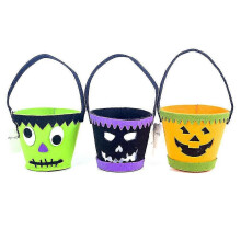 Feutre Halloween Trick or Treat Bag Bat Pattern Seau à bonbons réutilisable avec poignée