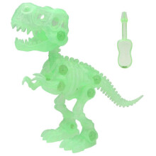 Hračka Kostry dinosaurov žiariaca v tme Montáž svetlozelená sada plastových modelov pre deti