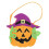 Halloween Candy Bag Lightweight Non-woven Pumpkin Pattern Witch Hat for Trick-or-Treating 1